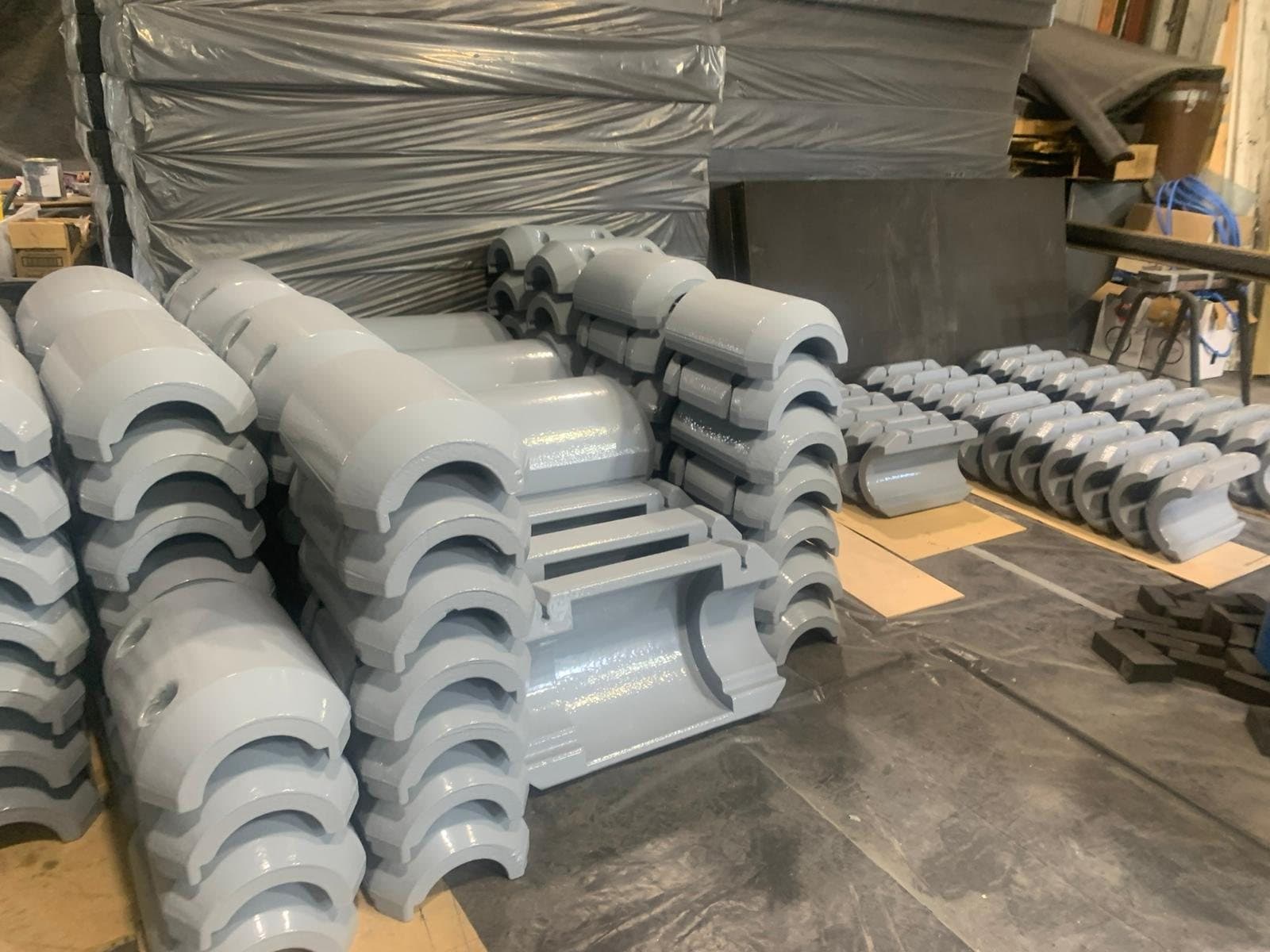 Pipe insulation and EPS support for resource project services