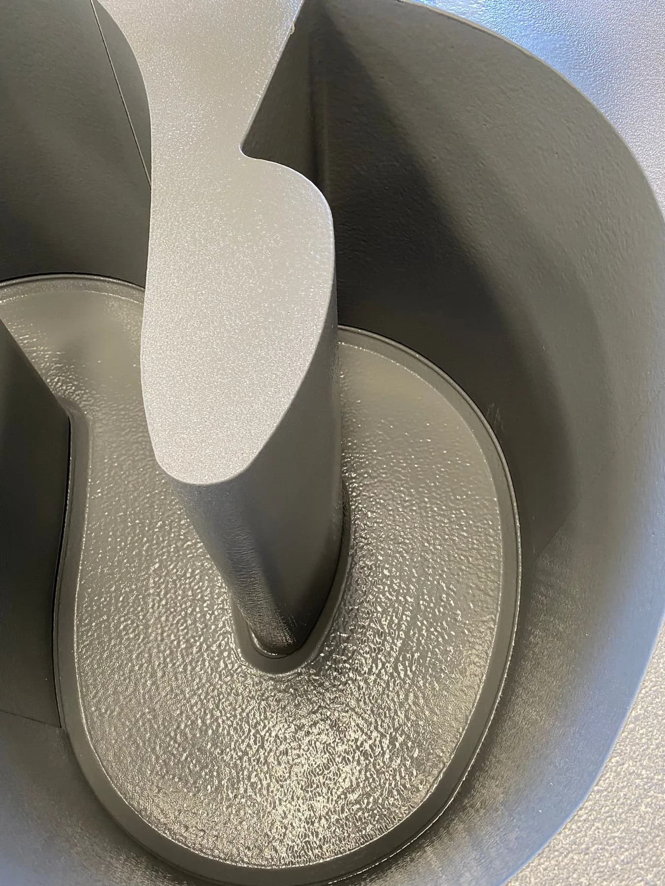 Close view of a curved EPS profile detail