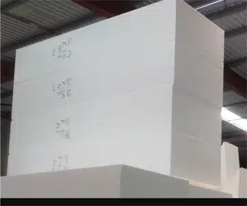 Large polystyrene foam blocks and EPS raw material
