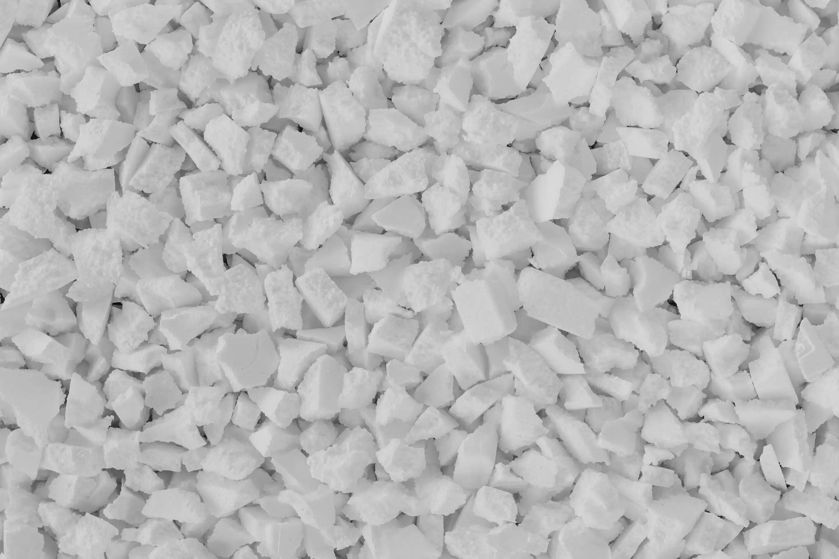 Pieces of recyclable EPS foam material